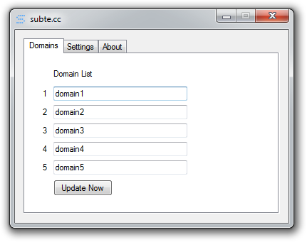 Domains Page